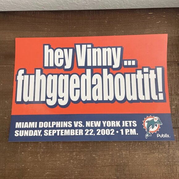 Miami Dolphins Vintage Game Collectible Sign 2002 - Picture 1 of 3